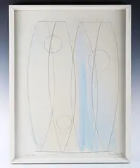 Barbara Hepworth, December Forms, screenprint in colours
