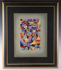 Anatole Krasnyansky, Abstract Jazz Musicians, colour serigraph