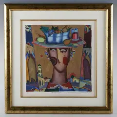 Alexander Ivanov, The Fruitbasket, colour lithograph