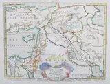 Marie Duval, Carte générale pour servir à l'Intelligence de l'Histoire Sainte...’ (Map of the Middle East), engraving with hand-colouring on laid paper