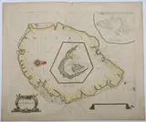 John Thornton, A Chart of the Island of Mauritius, engraving with later hand-colouring on laid paper