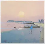 Frederick Cuming, Hastings Pier, 21st century screenprint with hand-embellished elements on wove paper
