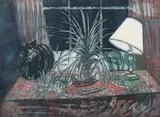 Richard Bawden, Spider Plant, late 20th/early 21st century colour etching with aquatint on wove paper