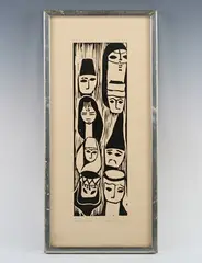 Aida Marini, Head Gear, woodcut