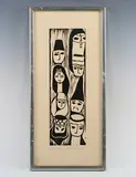 Aida Marini, Head Gear, woodcut