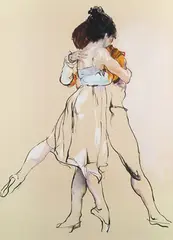 Pas de Deux, Romeo and Juliet’ (Ballet Dancers) by Donald Hamilton Fraser, screenprint on Arches wove paper, sold Aug 2024