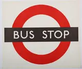 Hans Schleger, Bus Stop, screenprint