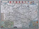 John Speed, Kent with her Cities and Earles Described and Observed' (Map of the County of Kent), engraving with later hand-colouring on laid paper