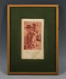 Walter Sickert, Mother and Daughter, etching in red ink on laid paper