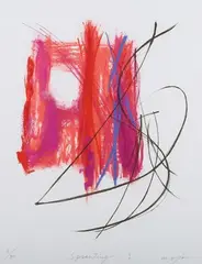 Miko Gojo, Sprouting I, 21st century lithograph in colours