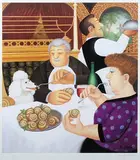 Beryl Cook, Dining in Paris