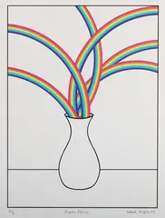 Patrick Hughes, Angela’s Flowers, screenprint
