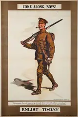 William Henry Caffyn, Come Along, Boys!, lithograph in colours