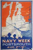 W.G. Barrett, Navy Week Portsmouth, lithograph in colours