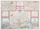 John Speed, Midle-Sex described With The Most Famous Cities of London and Westminster' (Map of the County of Middlesex), engraving with later hand-colouring on laid paper