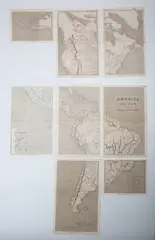 Joseph Wilson Lowry, America in Eight Sheets, shewing the latest discoveries, engraving on eight separate sheets