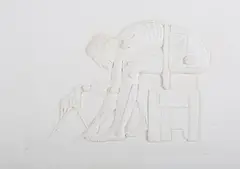 Eduardo Paolozzi, The British Library, Newton after Blake, 1995, plaster relief
