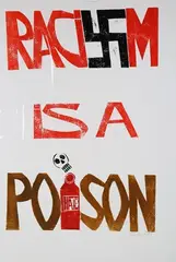 Racism is a Poison by Paul Pieter Piech, 1993, linocut on wove paper, sold Jan 2024