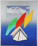 Anthony Benjamin, Blue Parallax, screenprint