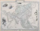 John Rapkin, Asia’ (Map of Asia including India and China), engraving with later hand-colouring