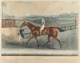 James Pollard, Barefoot' and 'Emilius, a pair of engravings with aquatint and later hand-colouring