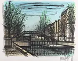 Bernard Buffet, Canal St. Martin, lithograph on wove paper