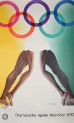 Allen Jones, Olympische Spiele München 1972' (Poster for the 1972 Munich Olympic Games), lithograph in colours