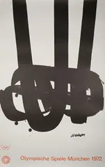 Pierre Soulages, Olympische Spiele München 1972' (Poster for the 1972 Munich Olympic Games), lithograph in colours