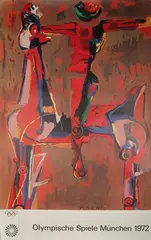 Olympische Spiele München 1972' (Poster for the 1972 Munich Olympic Games) by Marino Marini, offset lithograph in colours, sold Nov 2023