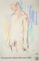 Oskar Kokoschka, Olympische Spiele München 1972' (Poster for the 1972 Munich Olympic Games), offset lithograph in colours