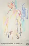 Oskar Kokoschka, Olympische Spiele München 1972' (Poster for the 1972 Munich Olympic Games), offset lithograph in colours