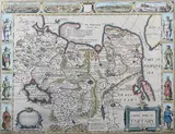 John Speed, A New Mape of Tartary, engraving with later hand-colouring on laid paper