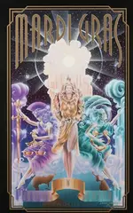 David Johnson, Mardi Gras, Justice, Power, Faith, New Orleans 1993, offset lithograph