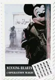James Cauty, Winning Hearts and Minds (Operation Magic Kingdom)' (Poster), offset lithograph inset with sheet of scarce stamps