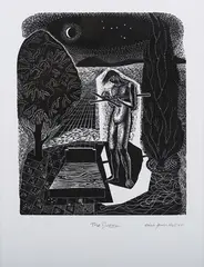 Eric James Mellon, The Dream, woodcut