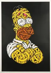 Otto Schade, Donut Brain (Homer Simpson), 2014, screenprint