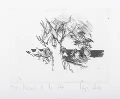 Hugh Casson, Road to the Sea, soft ground etching with aquatint on wove paper
