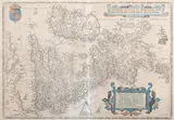 Frans Hogenberg, Angliae, Scotiae, Et Hiberniae' (Map of the British Isles), engraving with later hand-colouring on laid paper