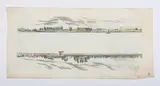 John Heaviside Clark, Panorama of the Thames from Richmond to London, etching with aquatint and hand-colouring on seven sheets