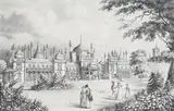 J. Cordwell, The West or Garden Front of the Pavilion at Brighton, Marine Palace of his Majesty George the IVth, mezzotint