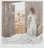 Bernard Dunstan, Interior, Viterbo, lithograph