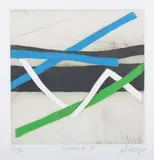 Eve Domy, Topologie IV, mixed media etching with embossing in colours