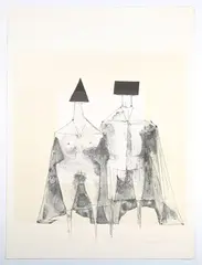 Lynn Chadwick, Standing Figures, lithograph on wove paper