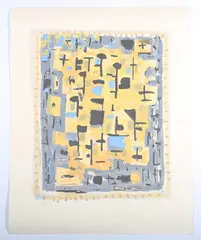 Roger Bissière, Le Verger, lithograph in colours on wove paper