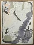Jane Avril au Jardin de Paris by Henri de Toulouse-Lautrec, lithograph, sold Apr 2023