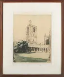 William Nicholson, New College, Oxford, lithograph