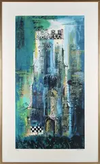 John Egerton Piper, Stansfield, screenprint in colours on wove paper