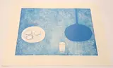 William Scott, Blue Still Life, lithograph in colours on wove paper