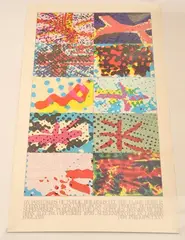 Ten Union Jacks by Tom Phillips, screenprint in colours on wove paper, sold Jan 2023