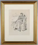 James Abbott McNeill Whistler, La Robe Rouge (The Red Dress), stone lithograph